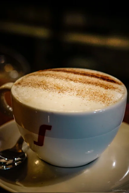 A cappuccino cup served at Guys Bar