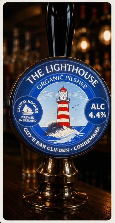 The Lighthouse organic pilsner tap at Guys Bar